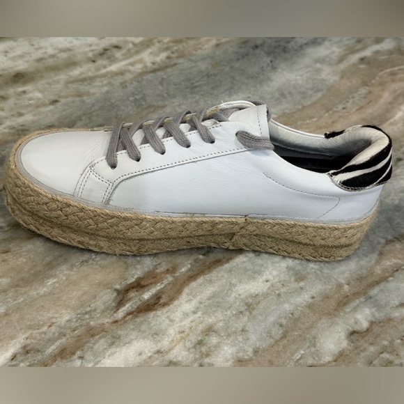 Women’s Coconuts by Matisse white leather platform espadrille sneakers- Size 9 - Picture 6 of 12